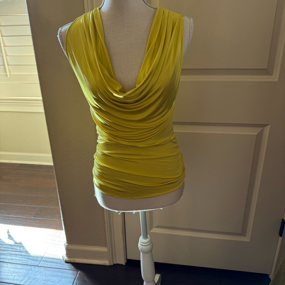 Iceberg Vibrant Yellow Draped Women's Blouse